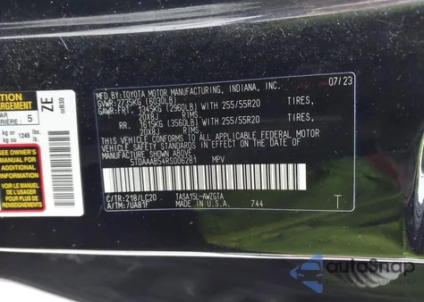 2024 Toyota Grand Highlander Limited from USA, damaged, VIN 5TDAAAB54RS006281